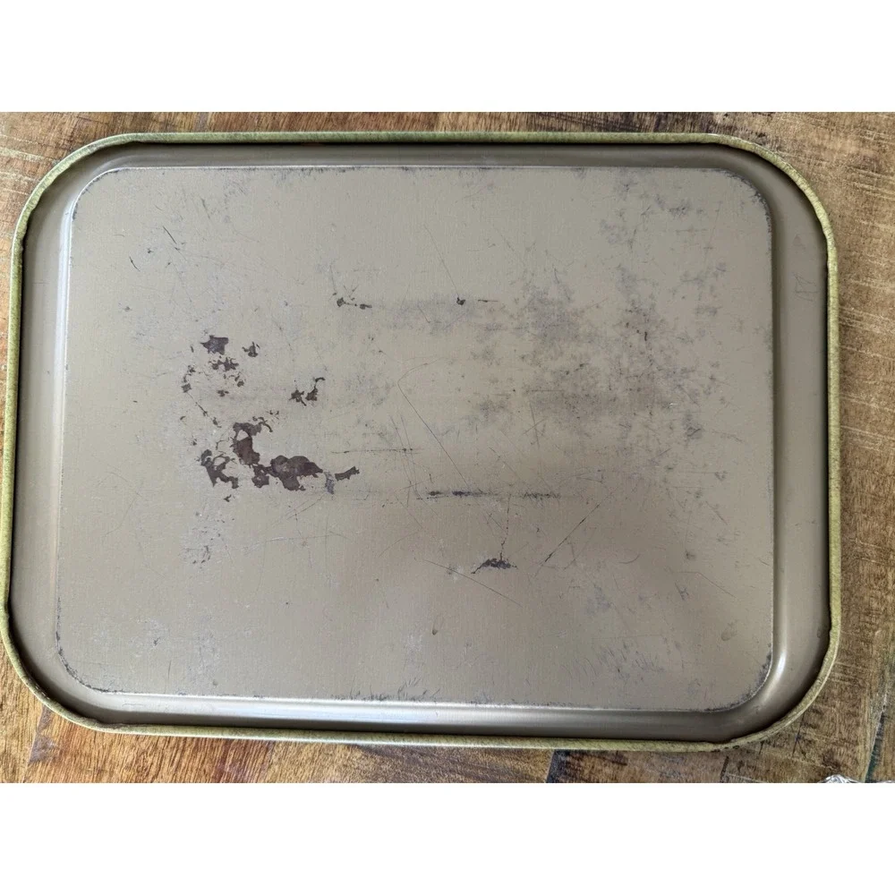 Antique The Warm & Wonderful Beverage‎ Company Metal Tray Advertising Green